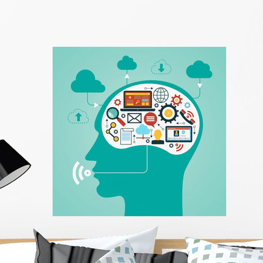 Concept Social Media with Wall Decal