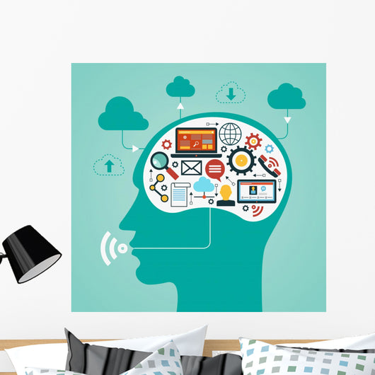 Concept Social Media with Wall Decal