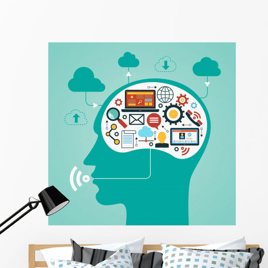 Concept Social Media with Wall Decal