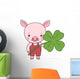 Cute Baby Pink Piggy Wall Decal