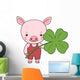 Cute Baby Pink Piggy Wall Decal