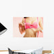Woman Measuring Her Breasts Wall Decal