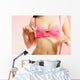 Woman Measuring Her Breasts Wall Decal