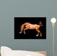 Galloping Chestnut Horse Black Wall Decal