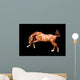 Galloping Chestnut Horse Black Wall Decal
