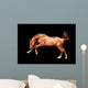 Galloping Chestnut Horse Black Wall Decal