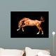Galloping Chestnut Horse Black Wall Decal