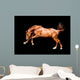 Galloping Chestnut Horse Black Wall Decal