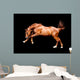 Galloping Chestnut Horse Black Wall Decal