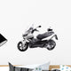 Scooter with Helmet Wall Decal