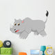 Cute Rhino Cartoon Wall Decal