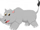 Cute Rhino Cartoon Wall Decal