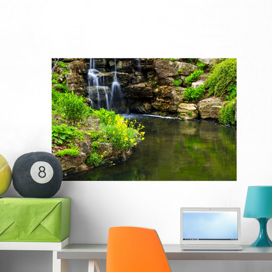 Cascading Waterfall and Pond Wall Decal