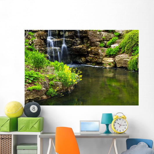 Cascading Waterfall and Pond Wall Decal