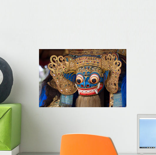 Traditional Stone Sculpture Temple Wall Decal