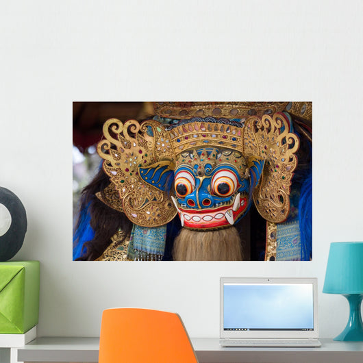 Traditional Stone Sculpture Temple Wall Decal