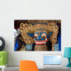Traditional Stone Sculpture Temple Wall Decal