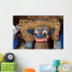 Traditional Stone Sculpture Temple Wall Decal