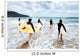 Unidentified Surfers with Surfing Wall Decal