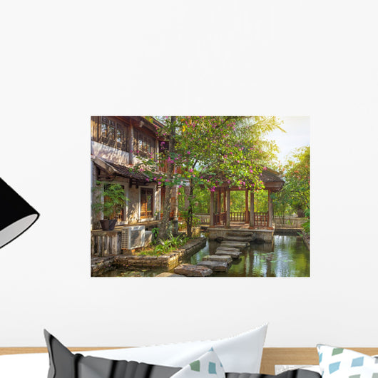 Asian Tropical Garden Wall Decal