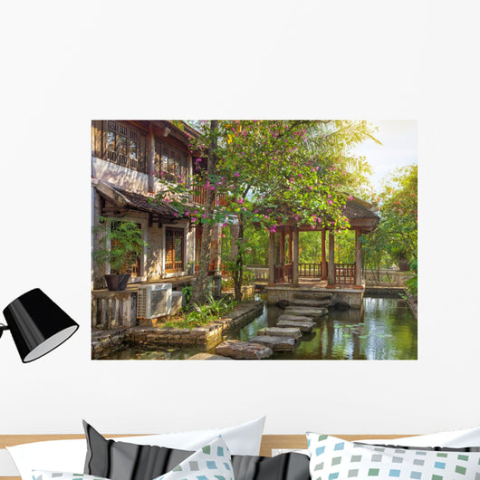 Asian Tropical Garden Wall Decal