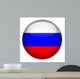Russian Flag Button Wall Decal