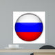 Russian Flag Button Wall Decal
