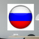 Russian Flag Button Wall Decal