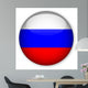 Russian Flag Button Wall Decal
