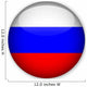 Russian Flag Button Wall Decal