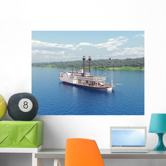 Steamboat Mississippi Wall Decal