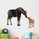 Female Moose and Calf Wall Decal