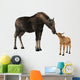 Female Moose and Calf Wall Decal