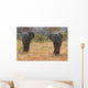 Two Elephant Bulls Walking Wall Decal