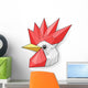 Cock Low Polygon Linear Wall Decal
