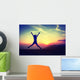 Young Woman Sunset Wall Decal Design 2