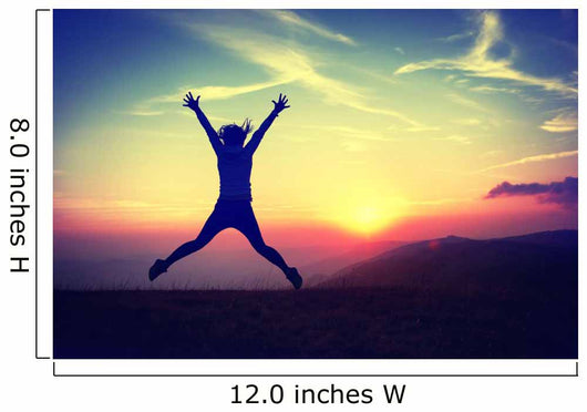 Young Woman Sunset Wall Decal Design 2