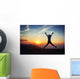 Young Woman Sunset Wall Decal Design 1