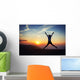 Young Woman Sunset Wall Decal Design 1