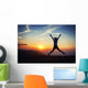 Young Woman Sunset Wall Decal Design 1