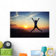 Young Woman Sunset Wall Decal Design 1