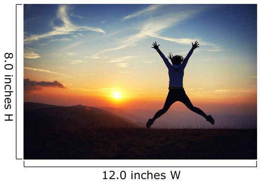 Young Woman Sunset Wall Decal Design 1