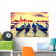 Gondolas at sunset Wall Mural
