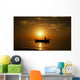 Fishing Boat and Fisher Wall Decal