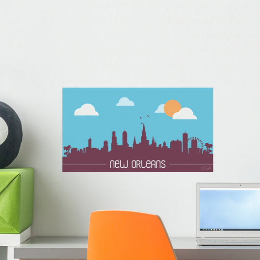 New Orleans USA Skyline Wall Decal