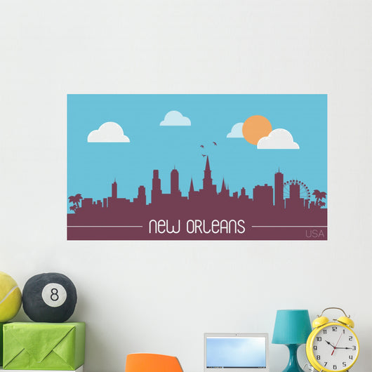 New Orleans USA Skyline Wall Decal