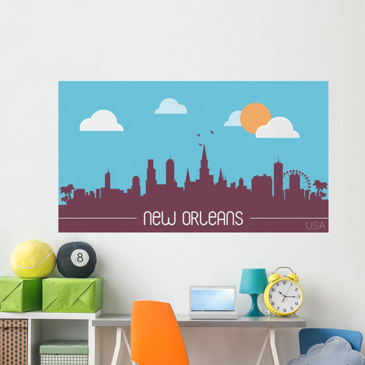 New Orleans USA Skyline Wall Decal
