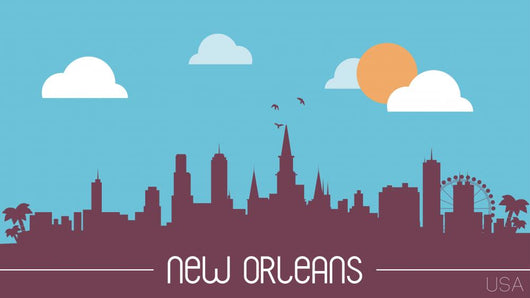 New Orleans USA Skyline Wall Decal