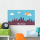 Orlando USA Skyline Silhouette Wall Decal