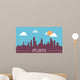 Atlanta USA Skyline Silhouette Wall Decal